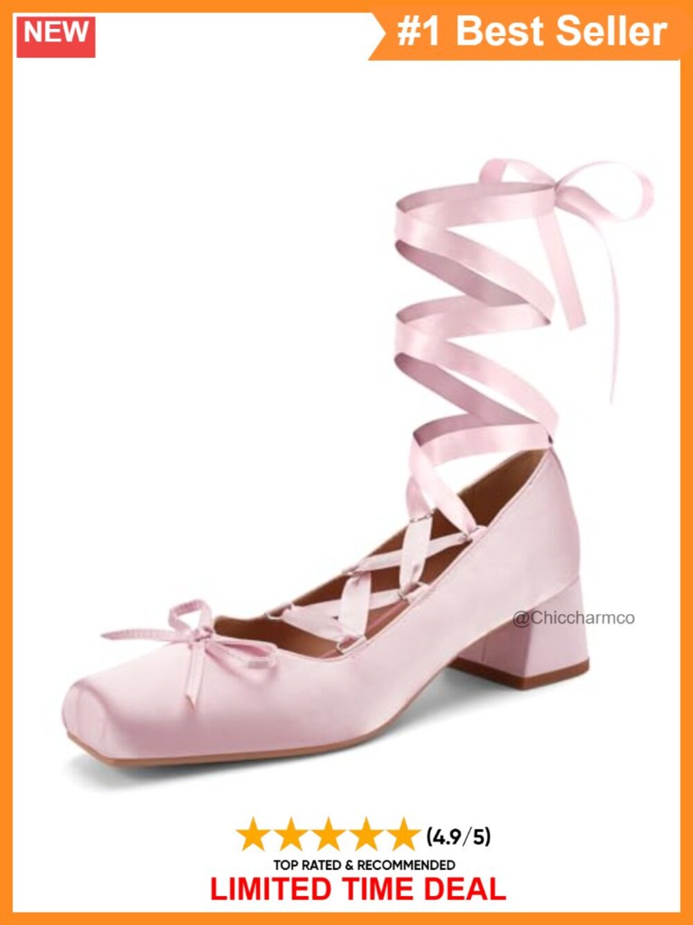 Satin Lace Up Ballet Heels Bow Chunky Block Heel Mary Jane Pumps
